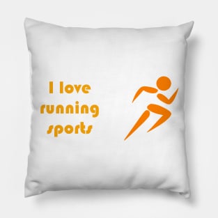 I love running sports Pillow