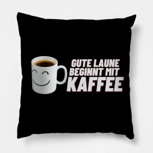 Kaffee gute Laune Tasse Lächeln Pillow