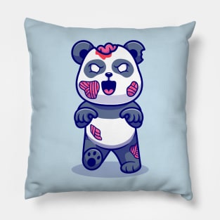 Cute Panda Zombie Cartoon Pillow