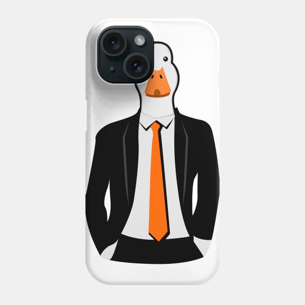 Goose in Suit Phone Case by citypanda