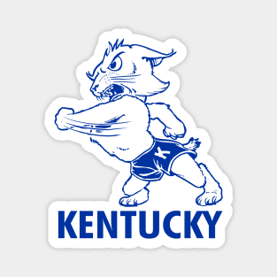 Vintage Kentucky Wildcat Swinging in Shorts Mascot Magnet