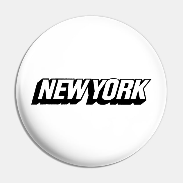 New York - Big Apple - The city that never sleeps T-Shirt Pin by kenrock