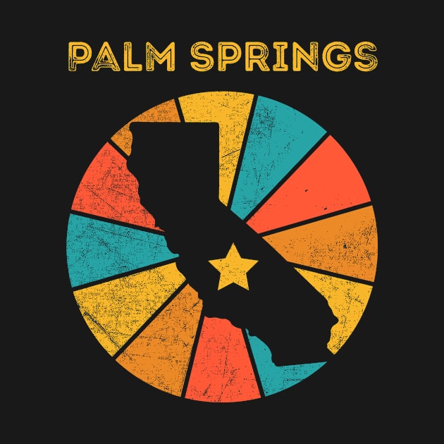 Palm Springs California Vintage Distressed Souvenir by NickDezArts