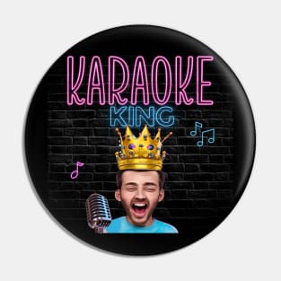 Karaoke King, gift mugs, apparel, t-shirts, hoodies, shirts Pin