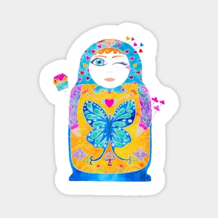 Matryoshka Happy Birthday Meg Magnet