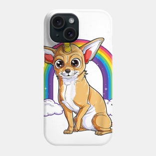 Chihuahua Unicorn Rainbow Phone Case