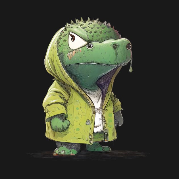 Crocodile Cute Adorable Humorous Illustration by Cubebox