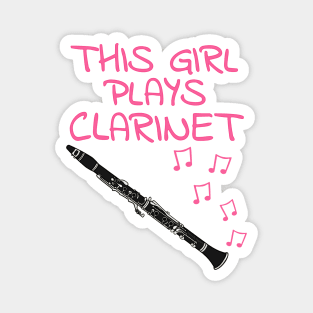 This Girl Plays Clarinet, Female Clarinetist, Woodwind Musician Magnet