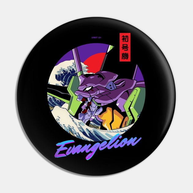 EVA 01 hokusai Pin by mrcatguys