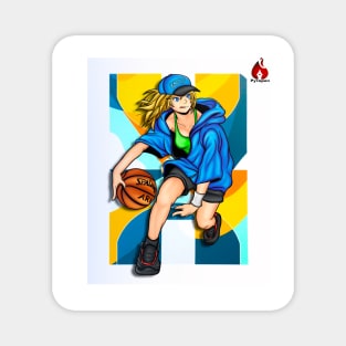 Anime Female Basketball Player Magnet