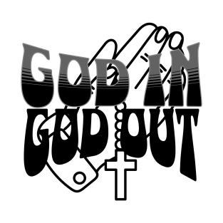 GOD IN GOD OUT - Black Image, Unisex Christian Cotton T-Shirt, Stylish Black Imagery, Trendy Spiritual Shirt, Christian Apparel, Comy, Soft T-Shirt