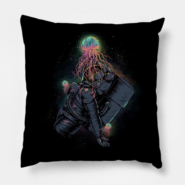 guiding light astronout tshirt Pillow by opoyostudio