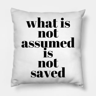 what is not assumed is not saved Pillow