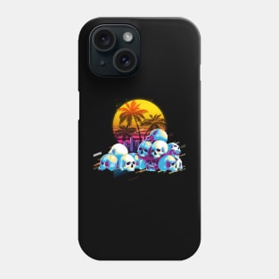 skull retro80s Phone Case