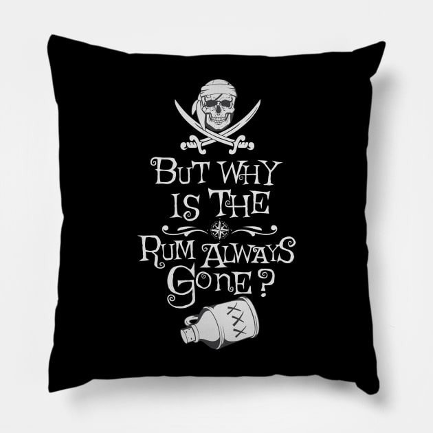 Pirates but why is the rum always gone Pillow by Polynesian Vibes