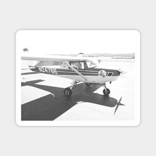 Black & White Airplane Magnet