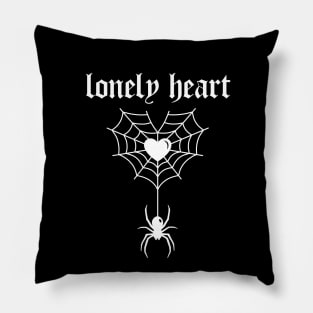 Lonely heart into web (white) Pillow