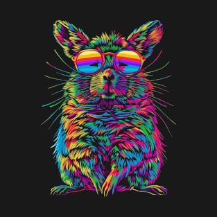 Chinchilla Chinchillas Sunglasses Pop Art T-Shirt