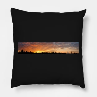 Cloudscape panorama of sunrise Pillow