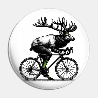 Cycling Elk Pin