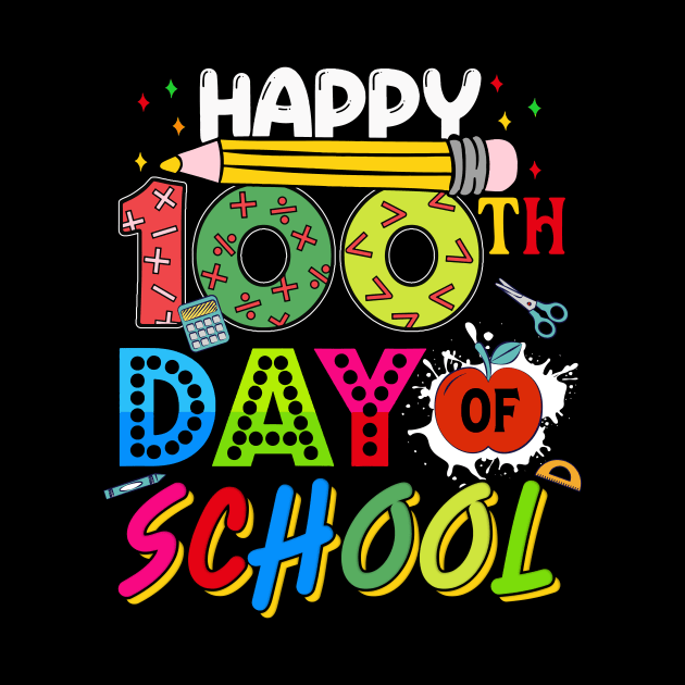 Happy 100 Days of School 100th Day of School Teacher Kids by Jhon Towel