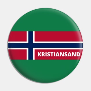 Kristiansand City in Norwegian Flag Pin