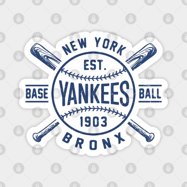 Yankees Bats & Ball 1 by Buck Tee Magnet by Buck Tee