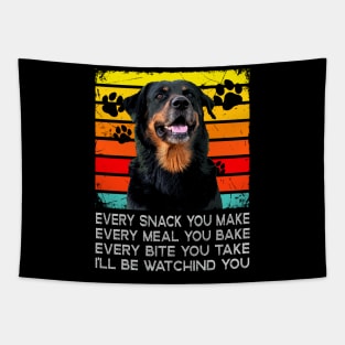 Whisker Whispers Rottweiler Chronicles, Every Snack You Make Tapestry