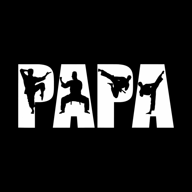 Vintage retro taekwondo papa dad by Tianna Bahringer