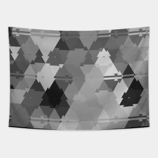 Gray Camo Tribal Print Mosaic Tapestry