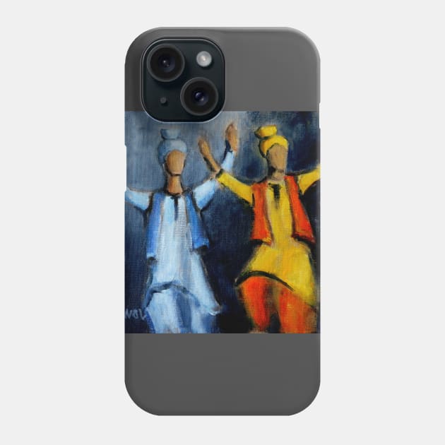 Bhangra dancers Phone Case by sukhpalgrewal