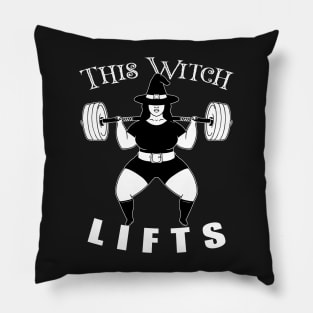 This witch Lifts Powerlifter witch Funny Halloween Gym Pillow