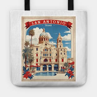 San Antonio United States of America Tourism Vintage Poster Tote
