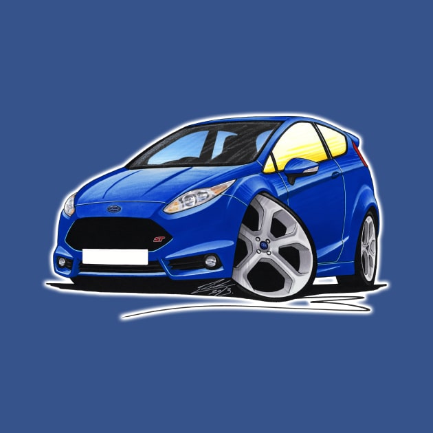 Ford Fiesta ST (Mk7) Caricature Car Art by y30man5