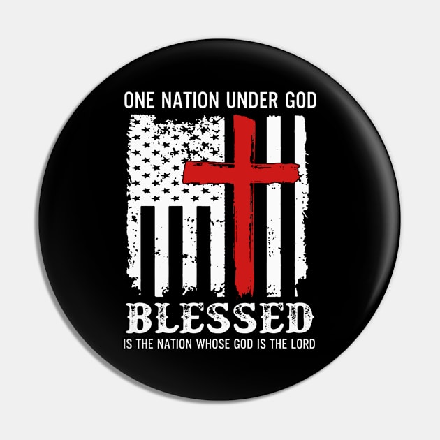 One Nation Under God Flag Pin by QUYNH SOCIU