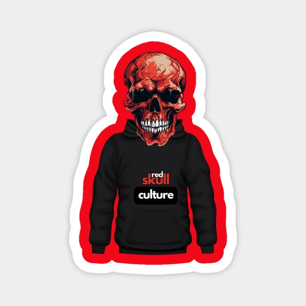 Red Skull Culture, Festival t-shirts, Unisex t-shirts, tees, men's t-shirt, women's t-shirt, summer t-shirts, trendy t-shirt, hoodies, gifts Magnet by Clinsh Online 