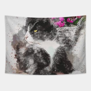 Watercolour Cat Lover Tapestry