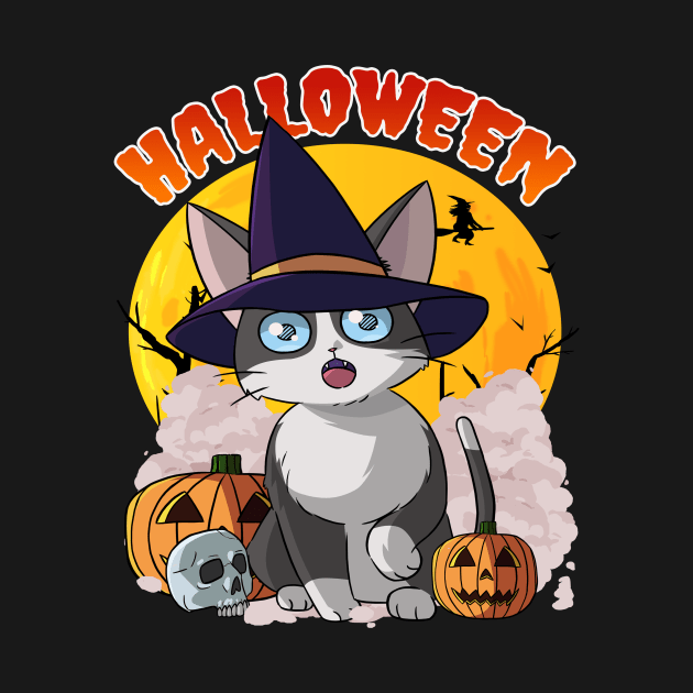 Cat Witch Halloween Pumpkin by Noseking