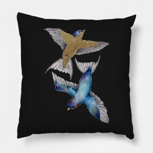 Golden birds Pillow