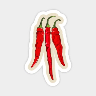 Chilli pepper sticker set habanero jalapeno carolina reaper fatalii Magnet