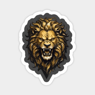 Fierce Roaring Lion Beast Design Magnet