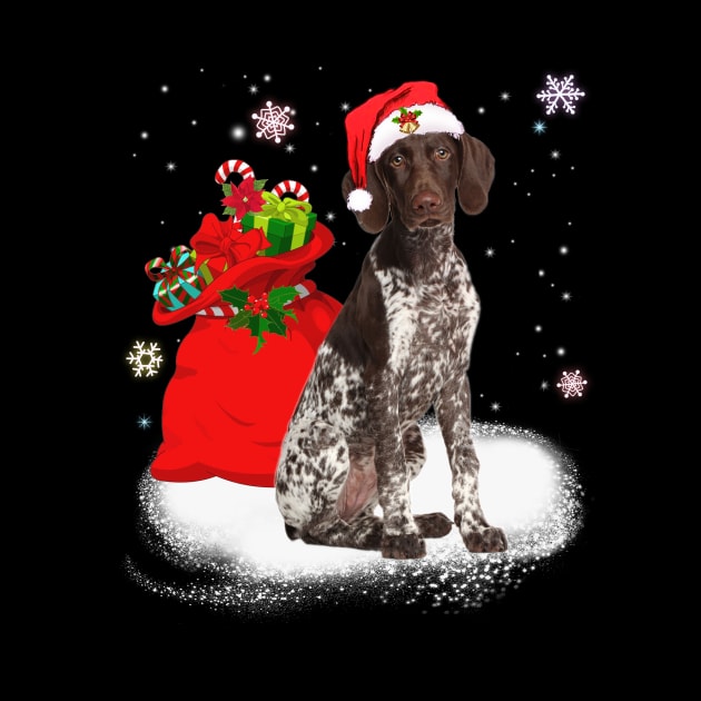 Christmas Santa German Shorthaired Pointer by TeeAbe