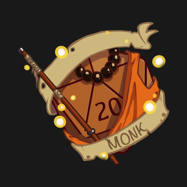 D20 Fantasy Monk Dice by SpicyCookiie