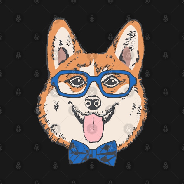 Corgi Hipster by okpinsArtDesign