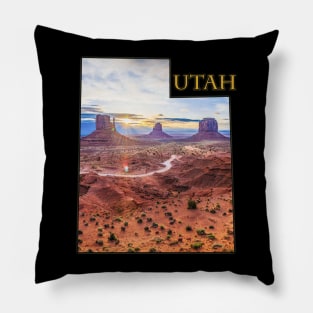 Utah State Outline - Monument Valley Pillow