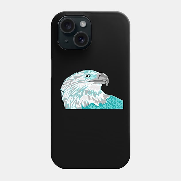 Psychedelic LInework Eagle Phone Case by slippery slope creations