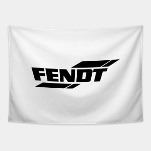 Fendt Tractors Logo Black Tapestry