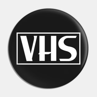 VHS Logo in White Pin