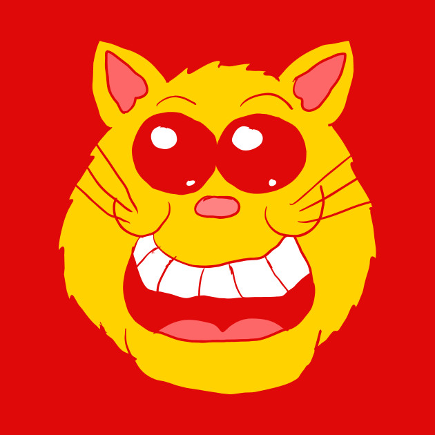 Yellow Big Grin Cat Head Cat Mask Teepublic