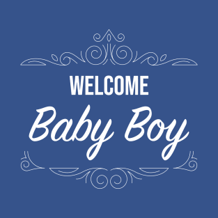 Welcome Baby Boy - Sussex Birth Britain Souvenir Fan T-Shirt